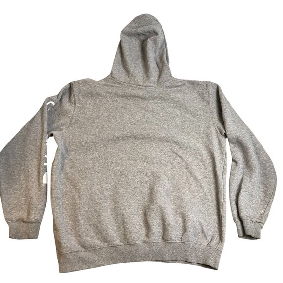 Carhartt Mens Hoodie Sweatshirt Large Pullover Drawstring Cozy Fleece Gray Flaw - Picture 2 of 15